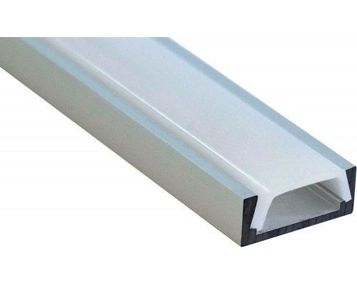 Профиль для светодиодной ленты накладной "серебро" CAB262