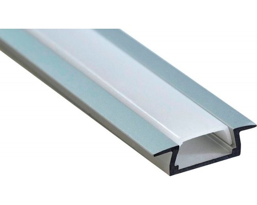 Профиль для светодиодной ленты встраиваемый "серебро" CAB251