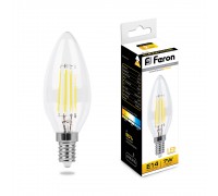 Лампа светодиодная свеча FILAMENT 7W E14 2700K 25726