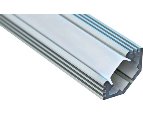 Профиль для светодиодной ленты угловой с фаской "серебро" 10270