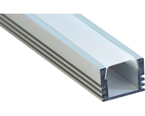 Профиль для светодиодной ленты накладной "серебро" CAB261